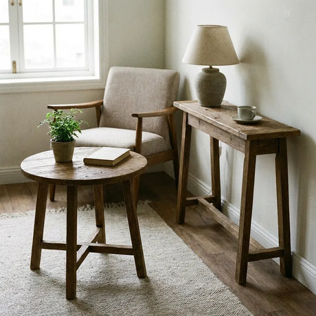 Round vs Narrow Wooden Side Tables for Small Spaces
