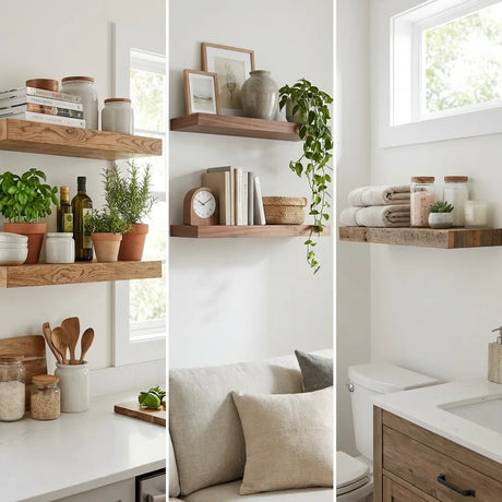 Wooden Floating Shelves: Styling, Storage, and Layout Ideas for Every Space