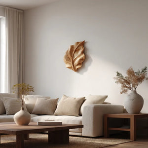 Organic Wooden Leaf Wall Art