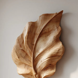 Organic Wooden Leaf Wall Art